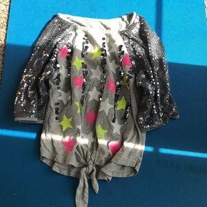 Justice girls sparkle t shirt sz 16